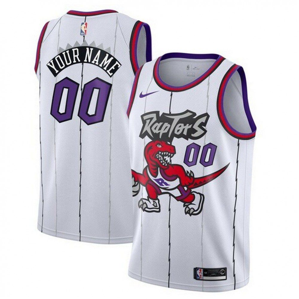 Toronto Raptors Youth Swingman Custom Jersey White - Classic Edition-Pro Kit Vault | Brand New 26/27 Sports Jerseys